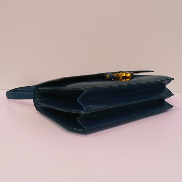 Vintage Hermes Navy Blue Leather Crossbody / Shoulder Bag - Picture 10 of 15